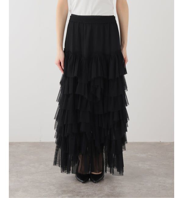 IENA LA BOUCLE「Venit/ヴェニット dot tulle スカート VEC-5609-A」|スカート|