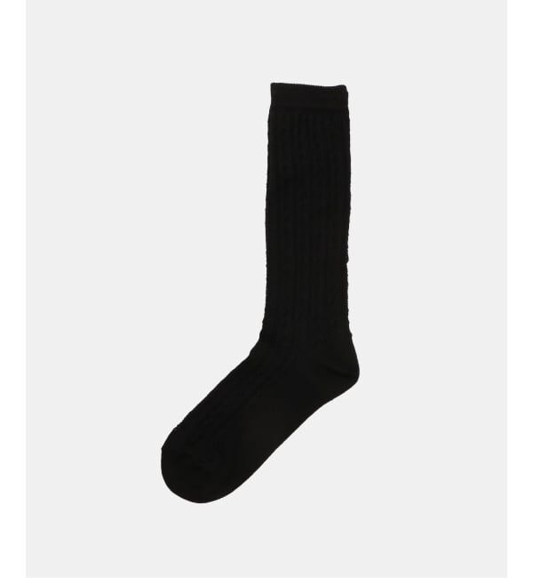 IENA「MARCOMONDE/マルコモンド eyelet socks 靴下120IR-30C」|ソックス|ブラック
