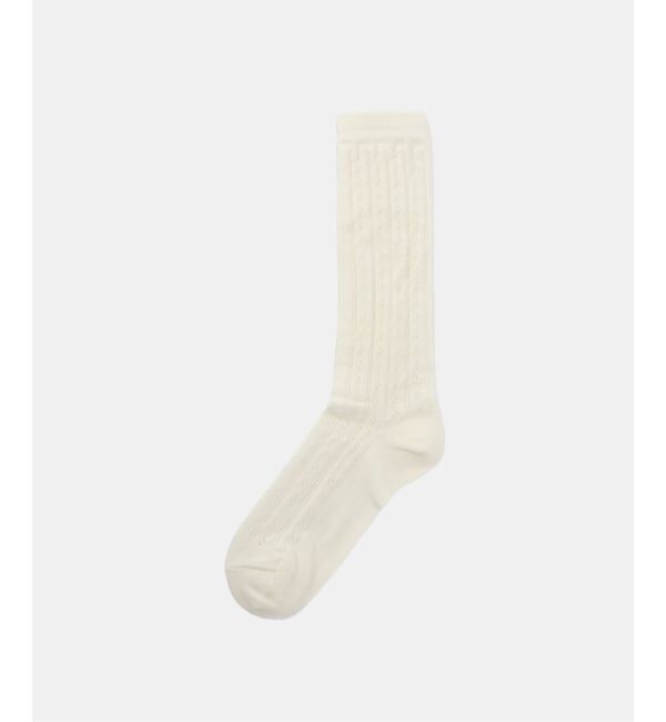 IENA「MARCOMONDE/マルコモンド eyelet socks 靴下120IR-30C」|ソックス|ホワイト