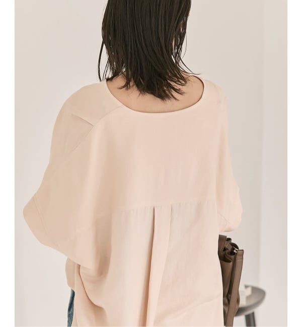 JOURNAL STANDARD「《予約》レーヨン麻ノーカラーブラウス」|シャツ・ブラウス|