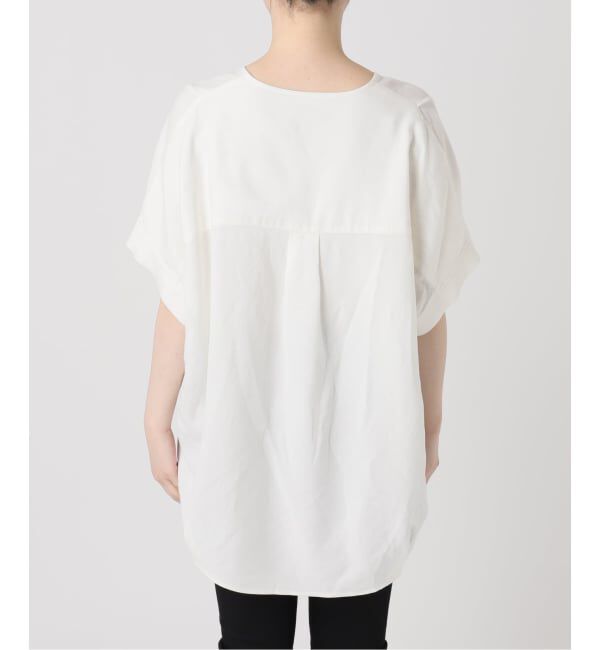 JOURNAL STANDARD「《予約》レーヨン麻ノーカラーブラウス」|シャツ・ブラウス|