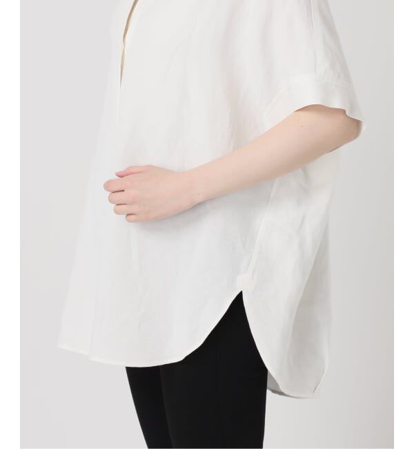 JOURNAL STANDARD「《予約》レーヨン麻ノーカラーブラウス」|シャツ・ブラウス|
