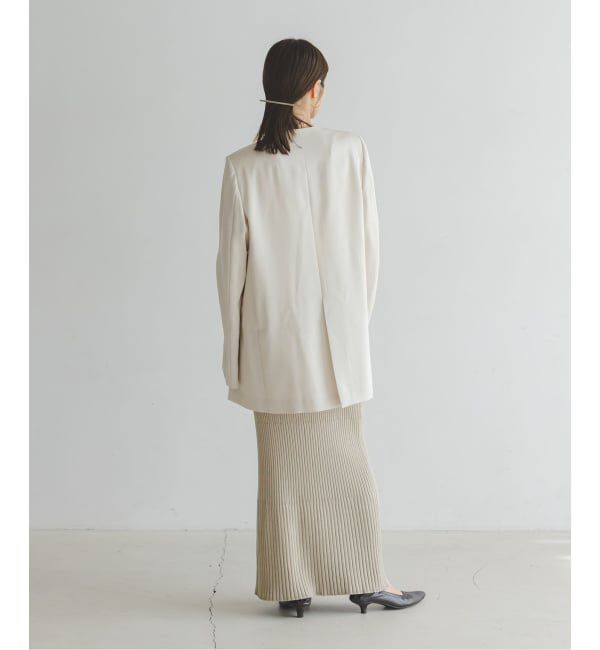 NOBLE「《追加2》スリーブスリットケープジャケット」|ノーカラージャケット|