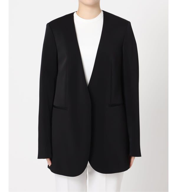NOBLE「《追加2》スリーブスリットケープジャケット」|ノーカラージャケット|