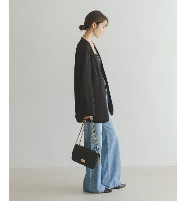 NOBLE「《追加2》スリーブスリットケープジャケット」|ノーカラージャケット|