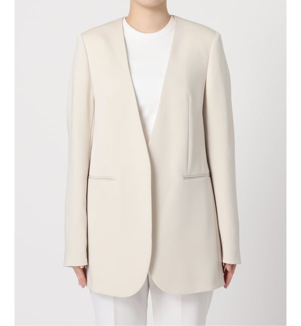 NOBLE「《追加2》スリーブスリットケープジャケット」|ノーカラージャケット|