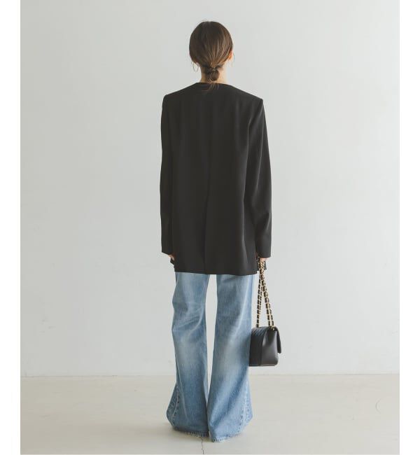 NOBLE「《追加2》スリーブスリットケープジャケット」|ノーカラージャケット|