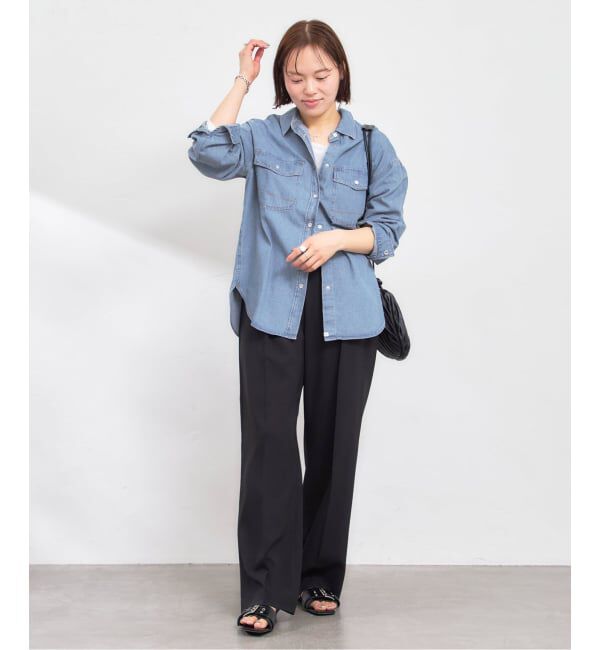 U by SPICK&SPAN「SOMETHING / サムシング BIG DENIM SHIRTS L/S」|シャツ・ブラウス|