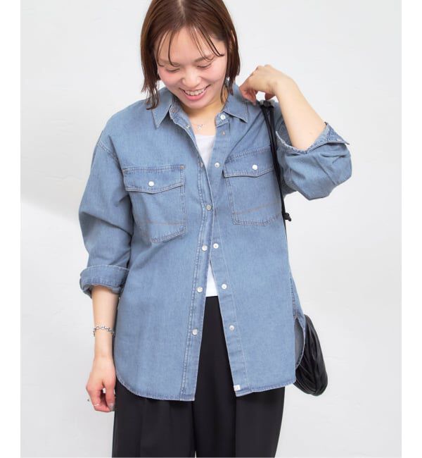 U by SPICK&SPAN「SOMETHING / サムシング BIG DENIM SHIRTS L/S」|シャツ・ブラウス|