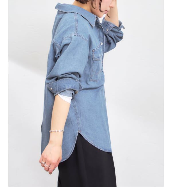 U by SPICK&SPAN「SOMETHING / サムシング BIG DENIM SHIRTS L/S」|シャツ・ブラウス|