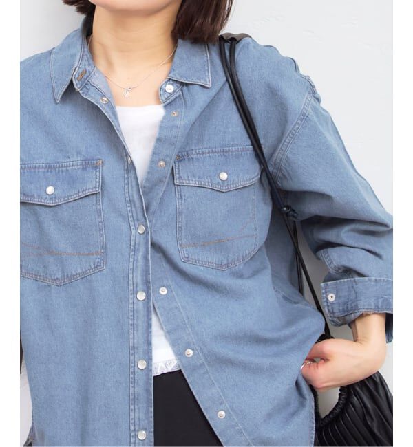 U by SPICK&SPAN「SOMETHING / サムシング BIG DENIM SHIRTS L/S」|シャツ・ブラウス|