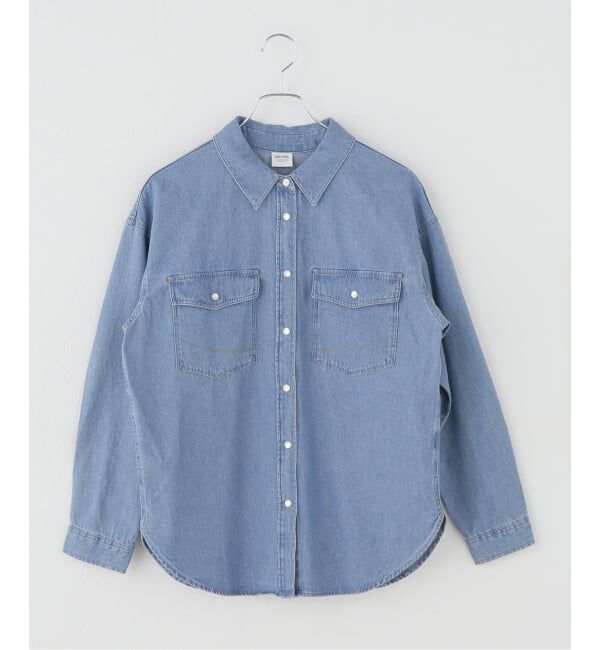 U by SPICK&SPAN「SOMETHING / サムシング BIG DENIM SHIRTS L/S」|シャツ・ブラウス|