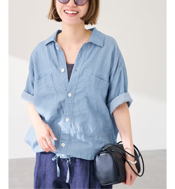 FRAMeWORK「≪予約≫シアーデニムポケットシャツ」|シャツ・ブラウス|