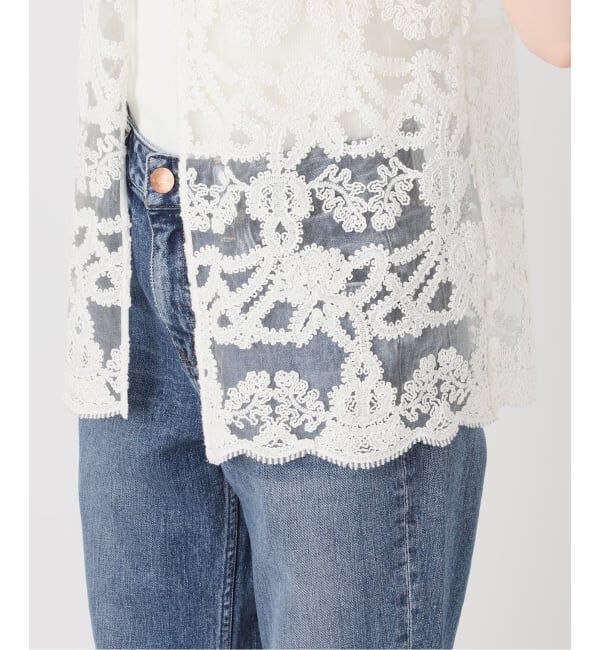 Spick and Span「《新色有り / 追加予約》コードエンブロイダリーチュールベスト」|ベスト・ジレ|