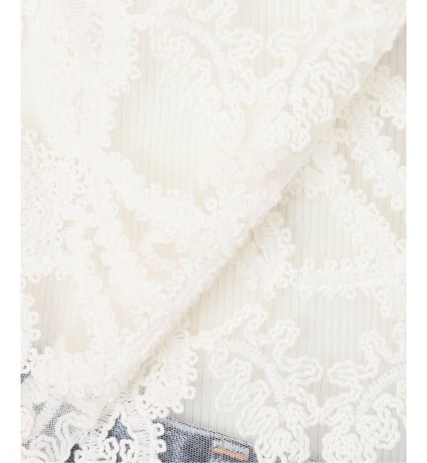 Spick and Span「《新色有り / 追加予約》コードエンブロイダリーチュールベスト」|ベスト・ジレ|