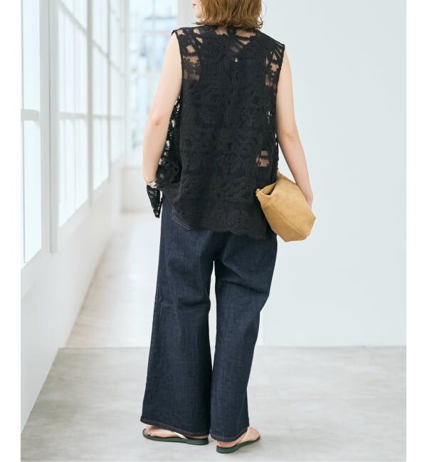 Spick and Span「《新色有り / 追加予約》コードエンブロイダリーチュールベスト」|ベスト・ジレ|