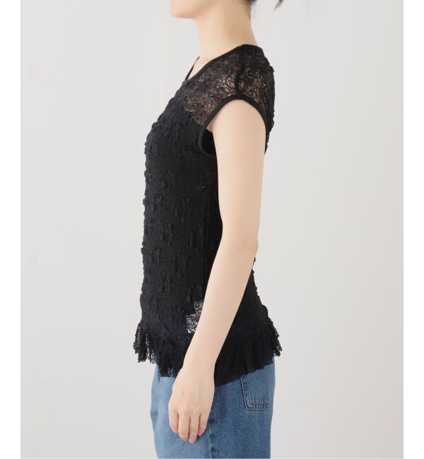  「【洗える】Mewl / ミュール レースフレンチタンク」|タンクトップ|