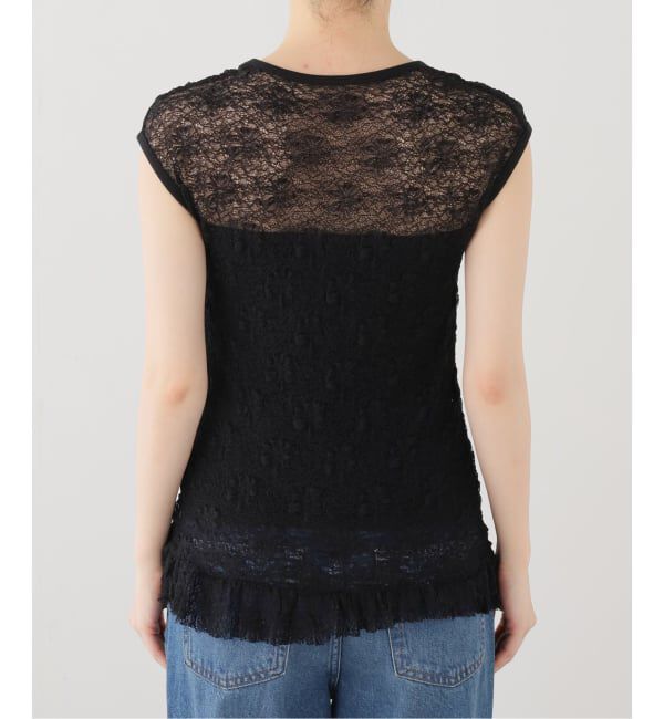  「【洗える】Mewl / ミュール レースフレンチタンク」|タンクトップ|