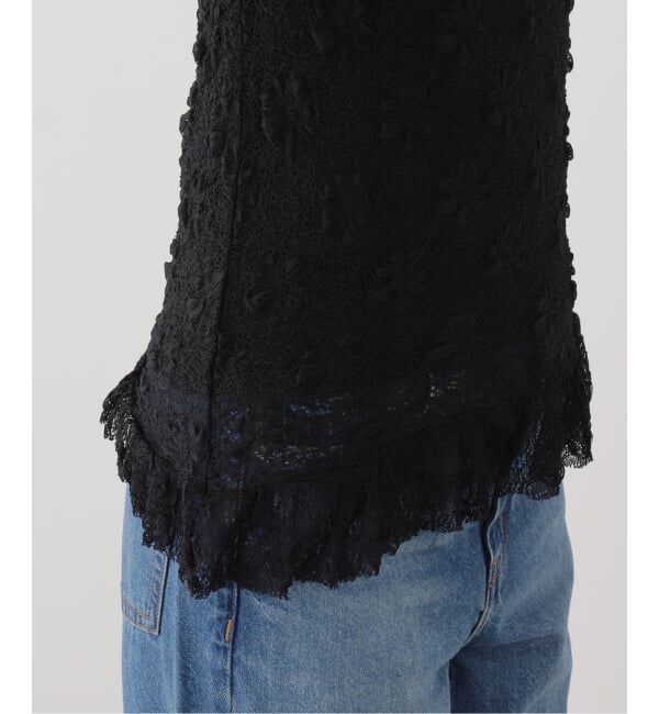  「【洗える】Mewl / ミュール レースフレンチタンク」|タンクトップ|