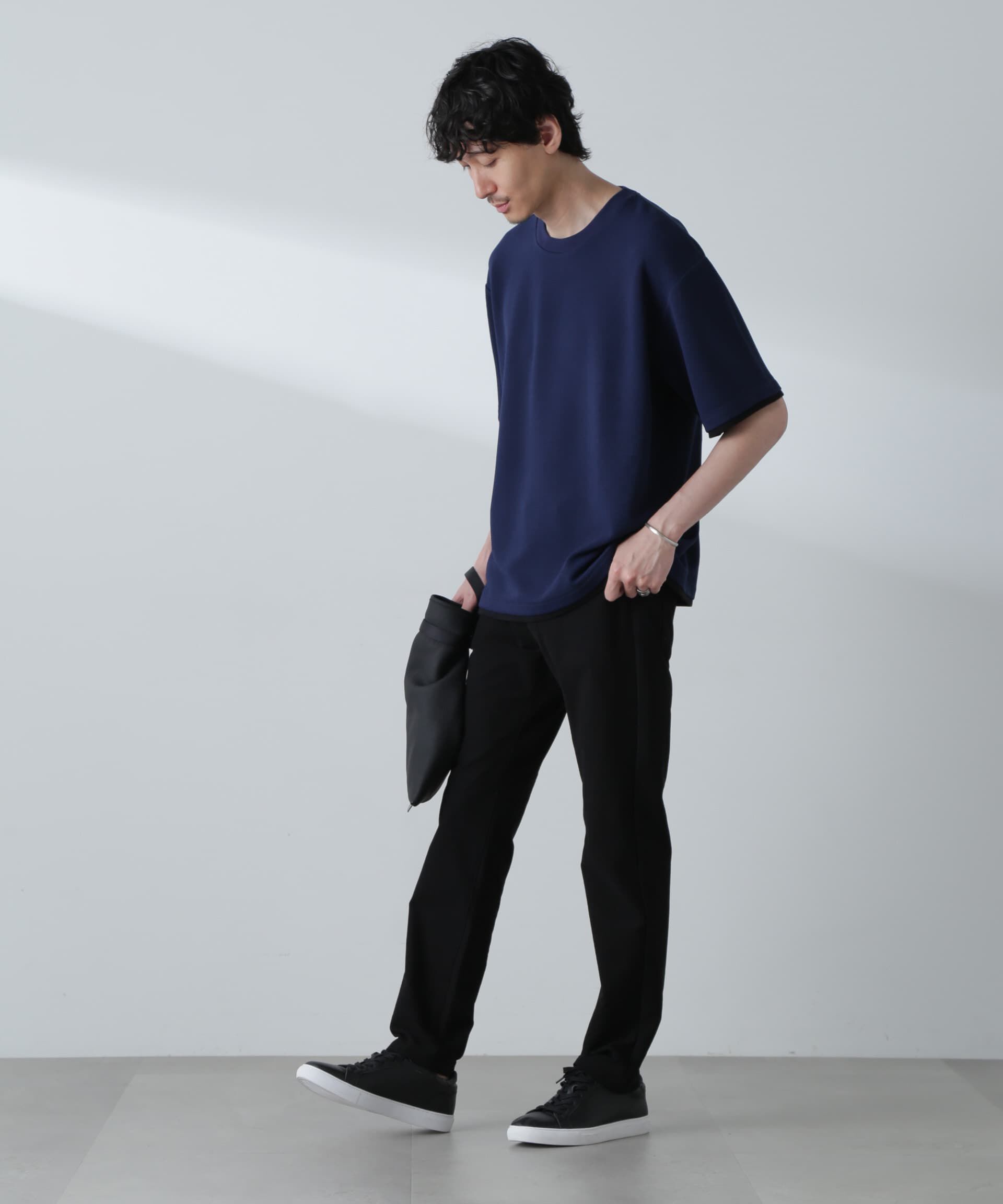 nano･universe「ジャガードフェイクレイヤードTシャツ 半袖」|Tシャツ・カットソー|