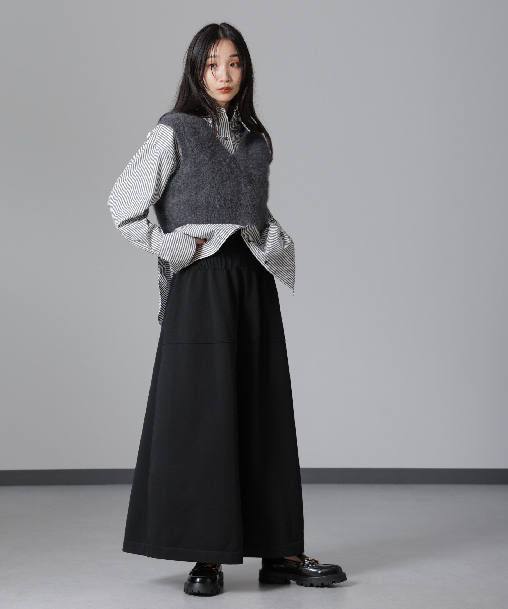 nano･universe「2WAYベアニットスカート (セットアップ可)」|スカート|