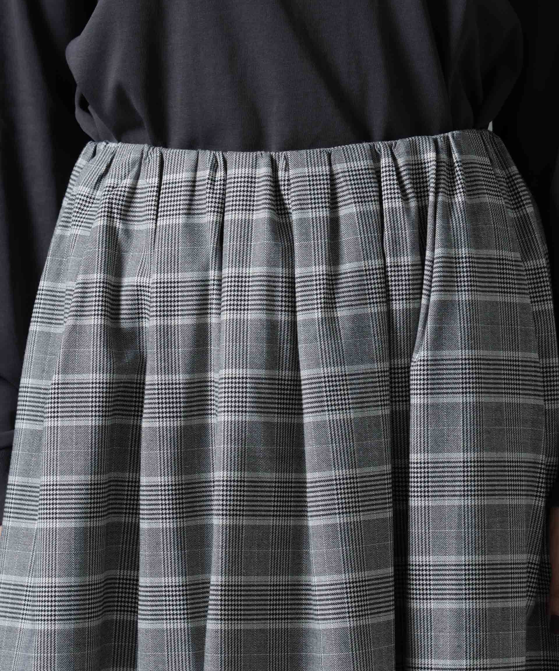nano･universe「グレンチェックタックスカート」|スカート|