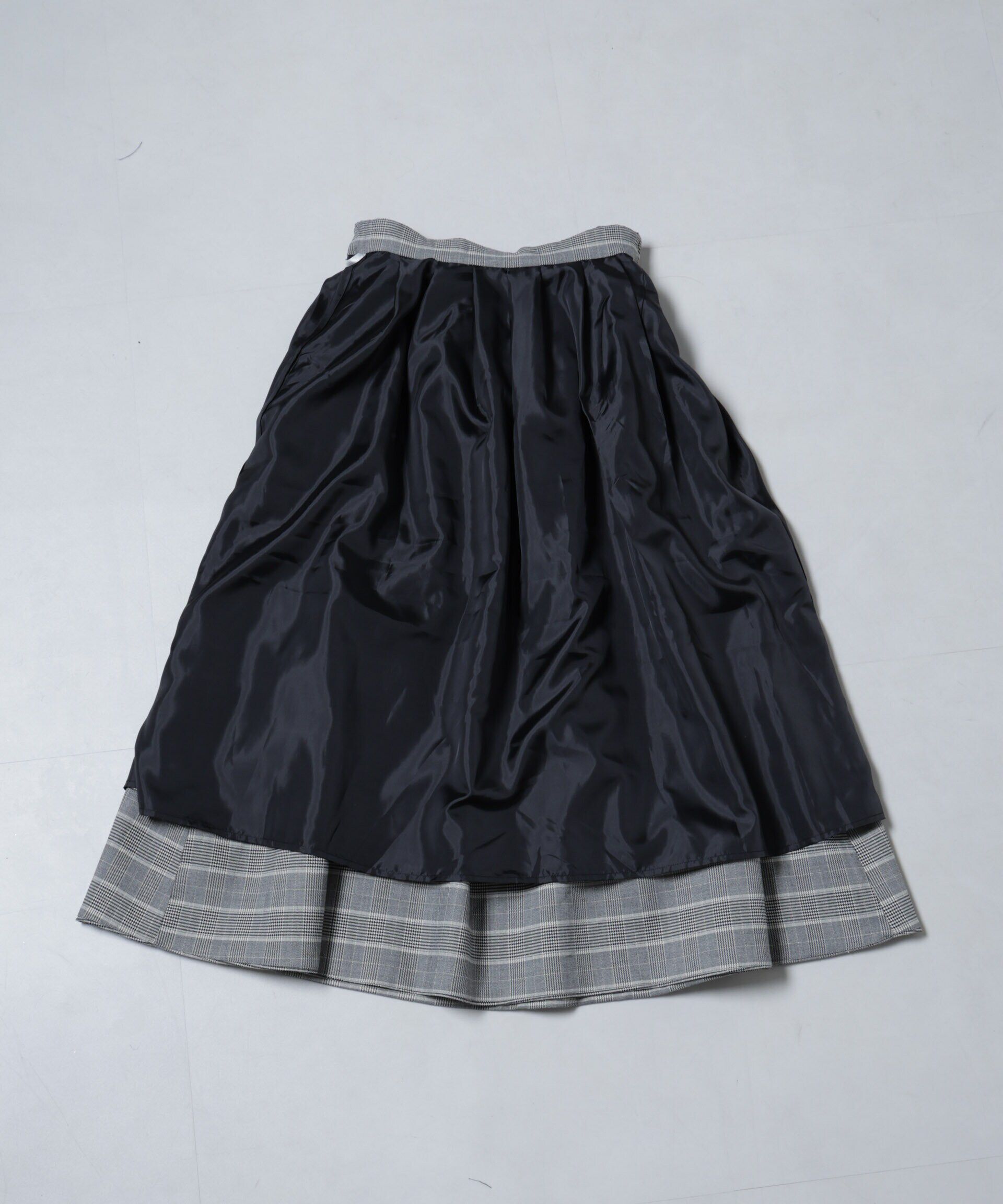 nano･universe「グレンチェックタックスカート」|スカート|