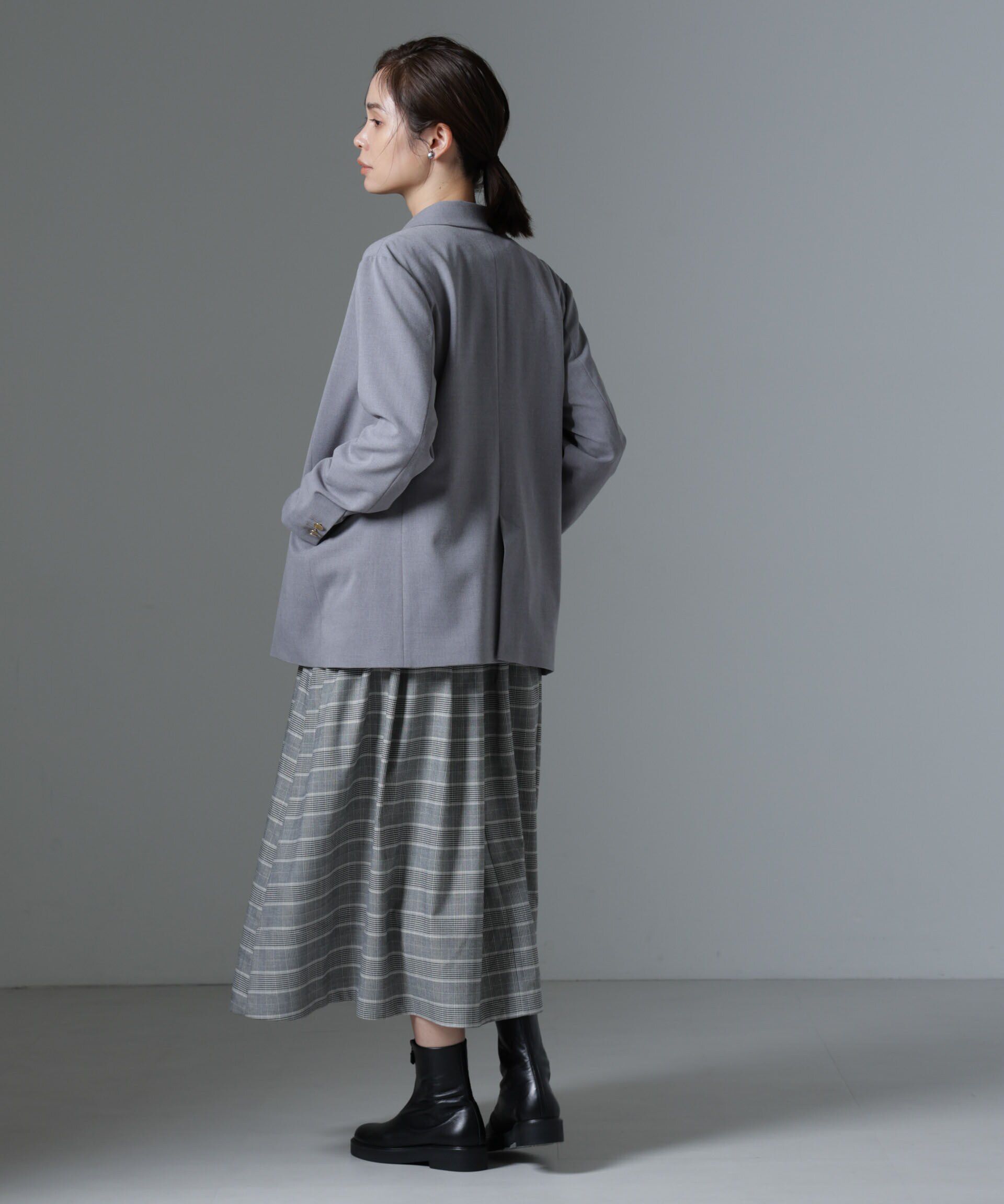 nano･universe「グレンチェックタックスカート」|スカート|