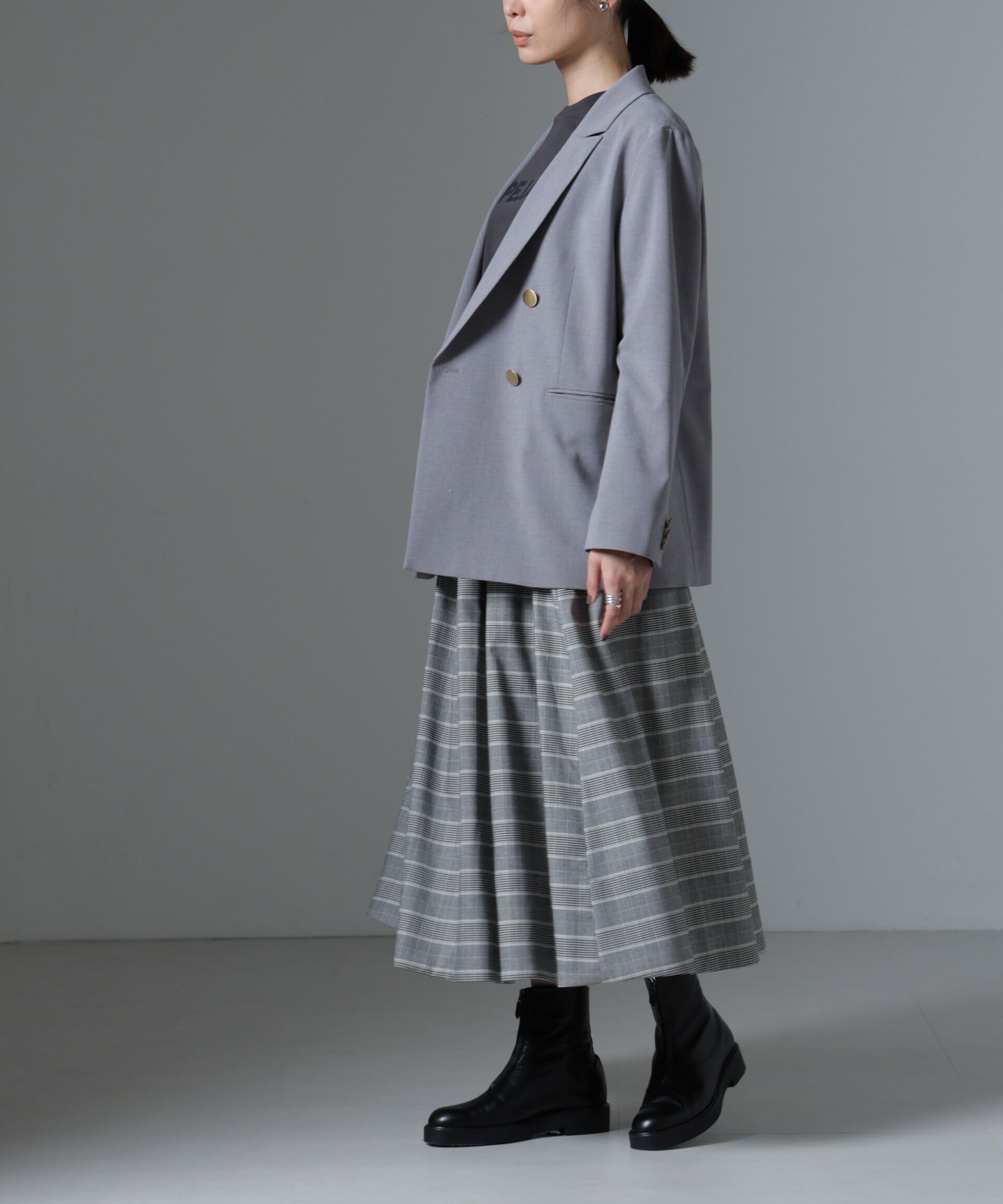 nano･universe「グレンチェックタックスカート」|スカート|