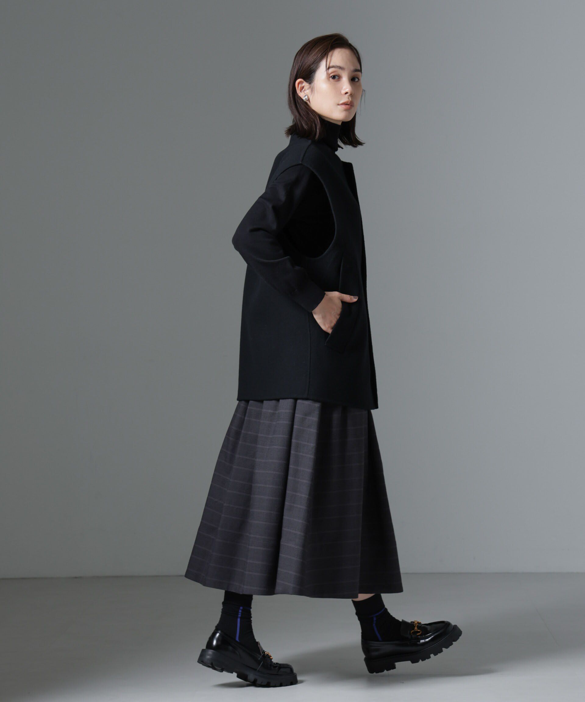 nano･universe「グレンチェックタックスカート」|スカート|