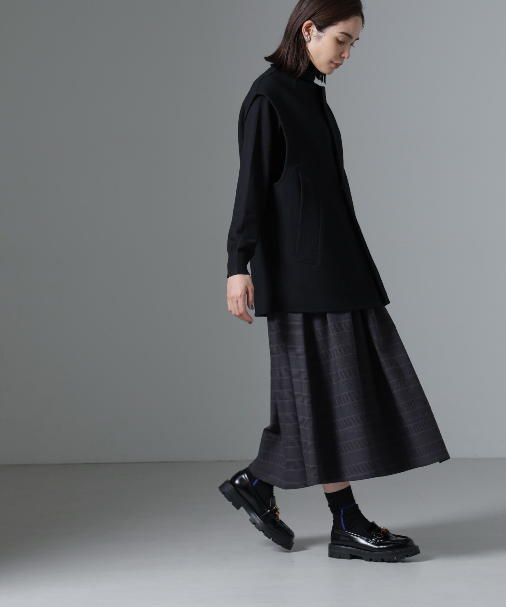 nano･universe「グレンチェックタックスカート」|スカート|