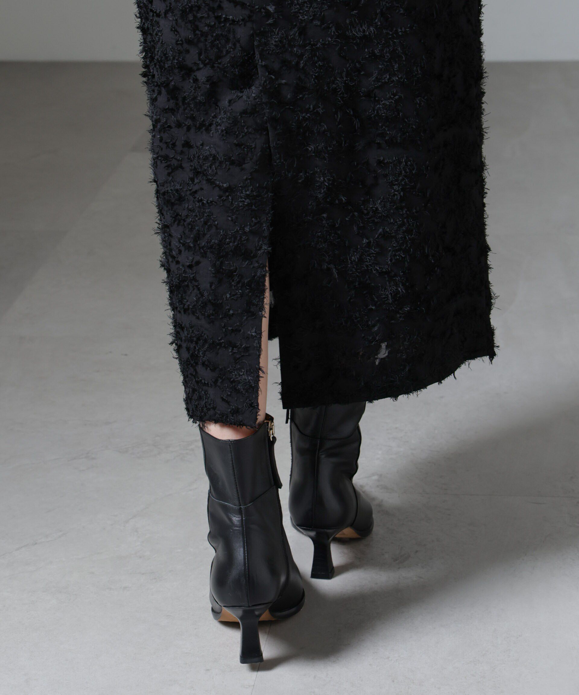 nano･universe「フリンジジャガードコクーンギャザースカート」|スカート|