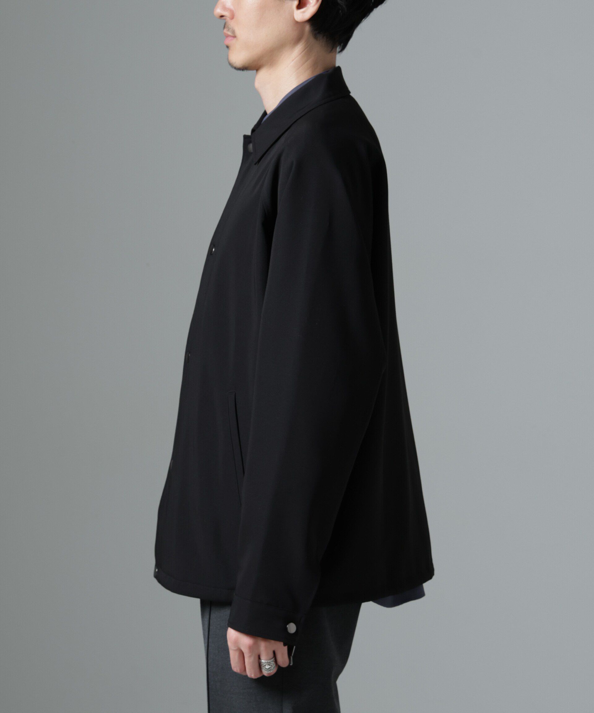 nano･universe「イタリアンドットリラックスコーチジャケット」|ブルゾン・スタジャン|