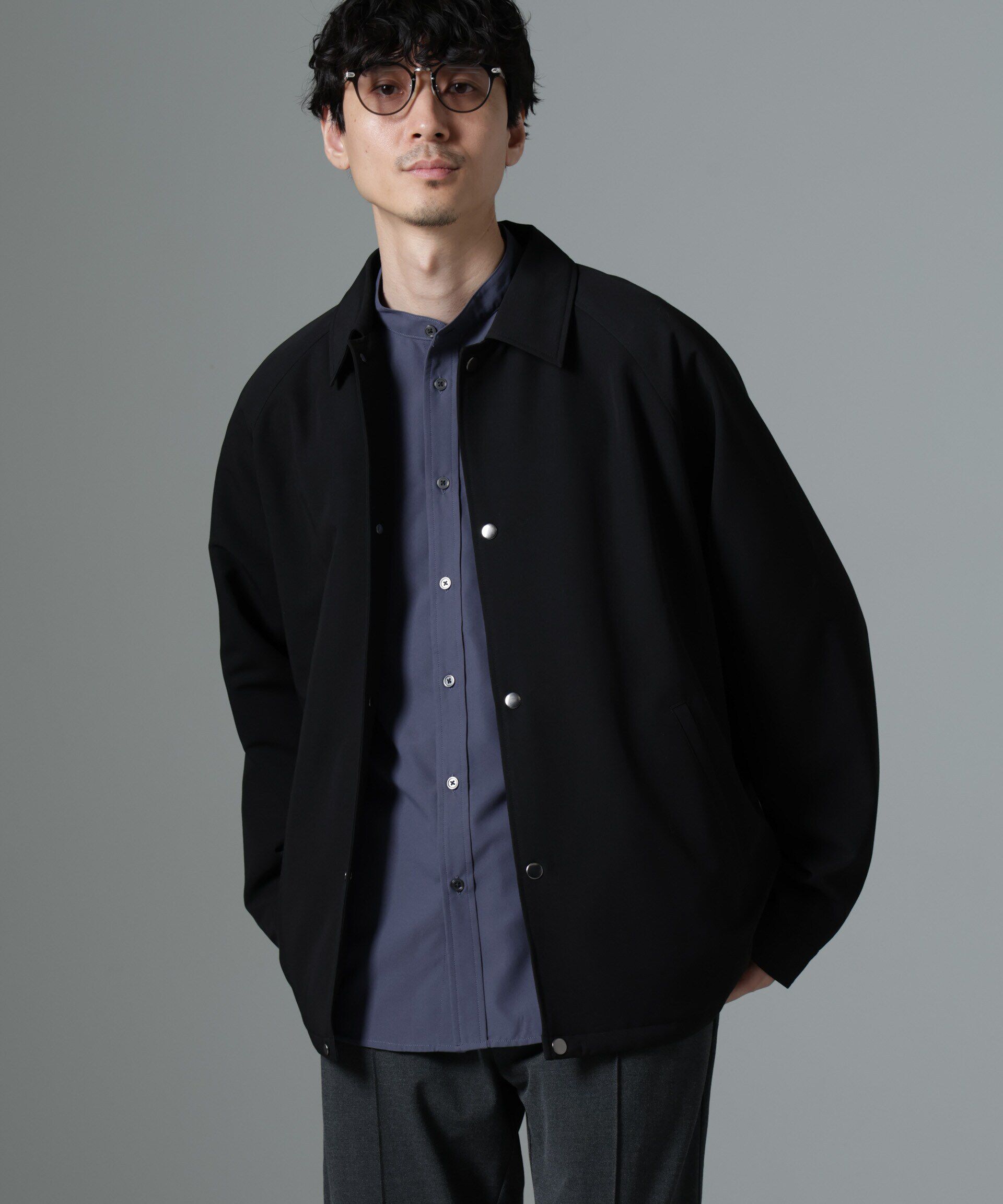 nano･universe「イタリアンドットリラックスコーチジャケット」|ブルゾン・スタジャン|