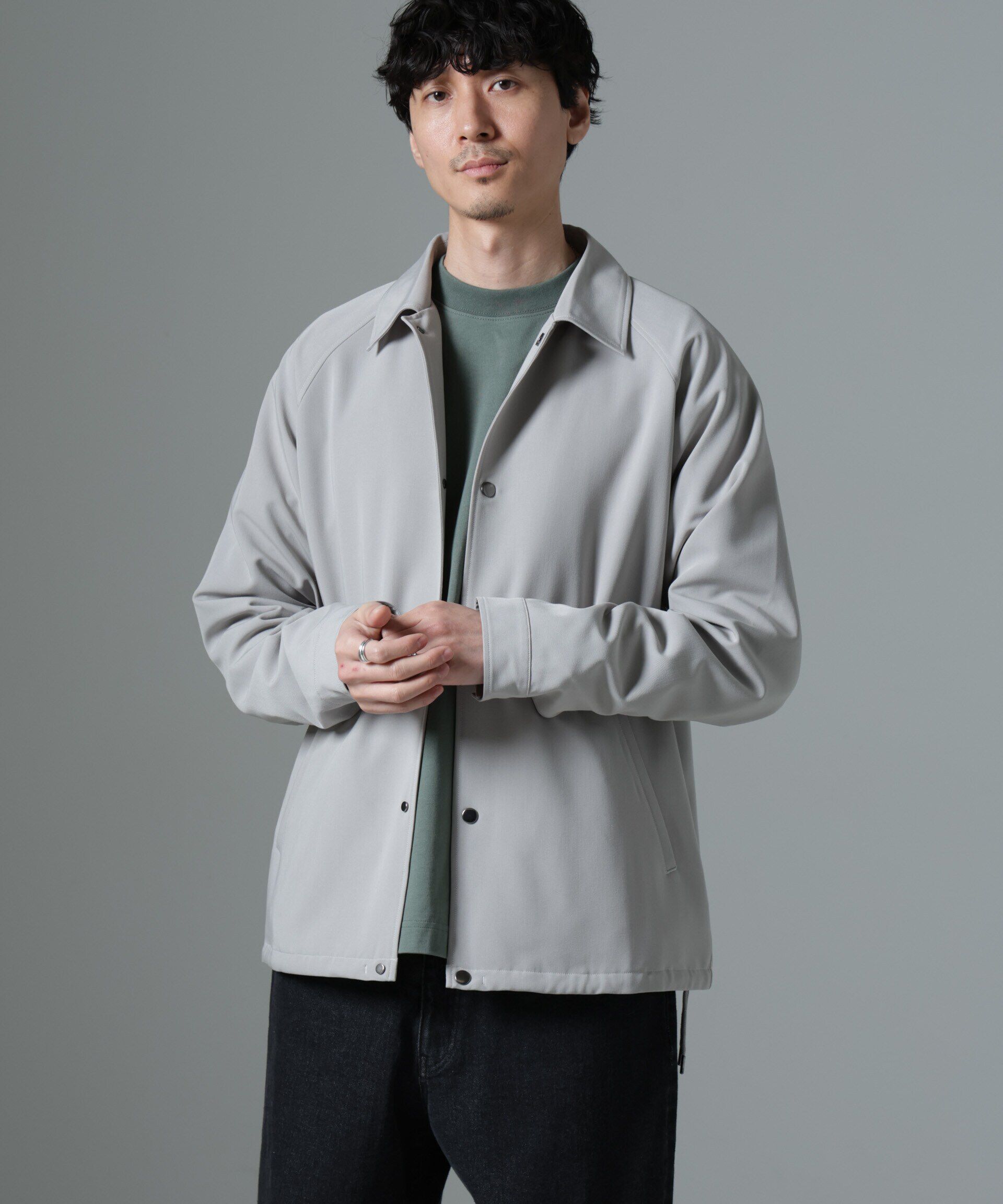 nano･universe「イタリアンドットリラックスコーチジャケット」|ブルゾン・スタジャン|