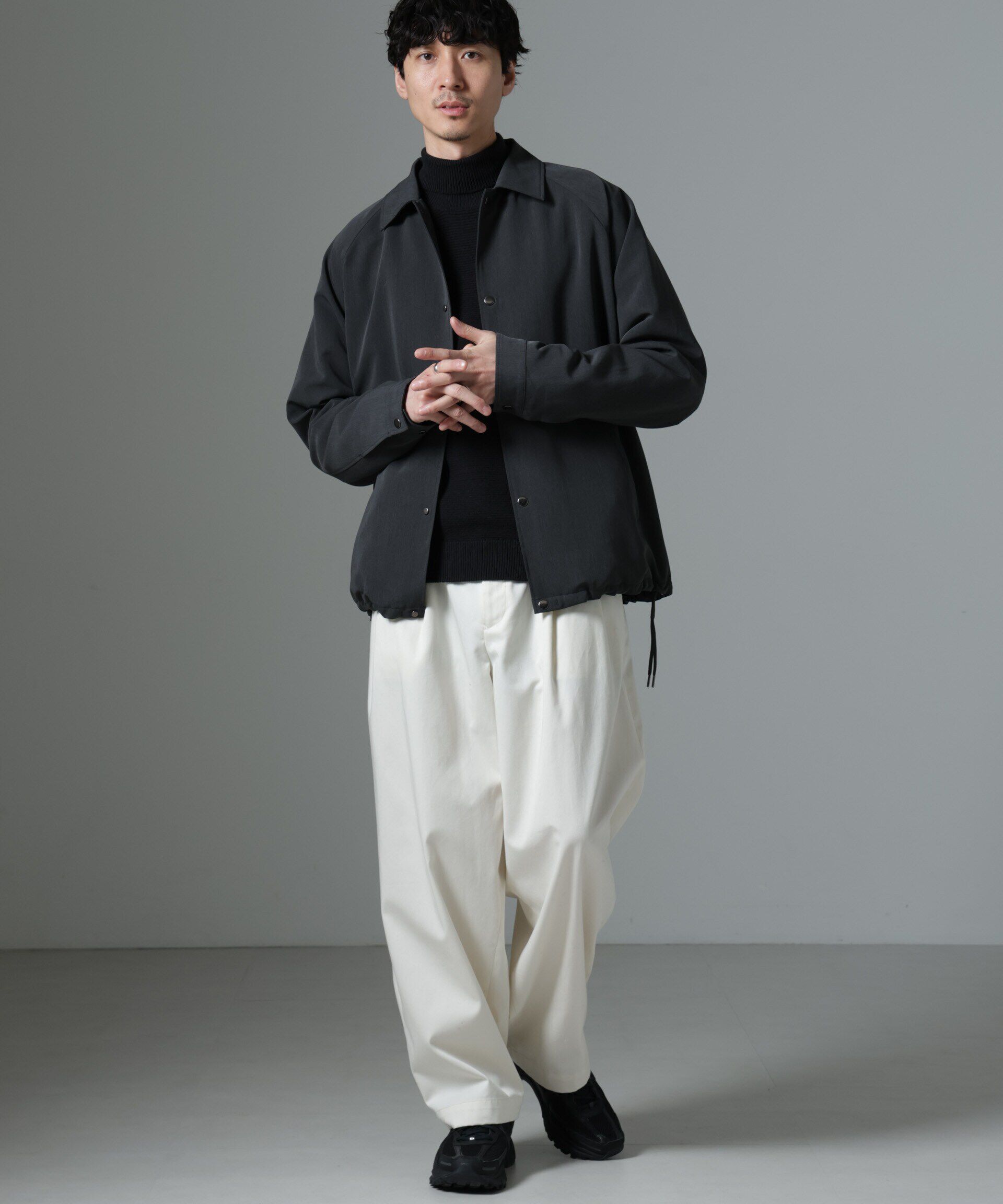 nano･universe「イタリアンドットリラックスコーチジャケット」|ブルゾン・スタジャン|