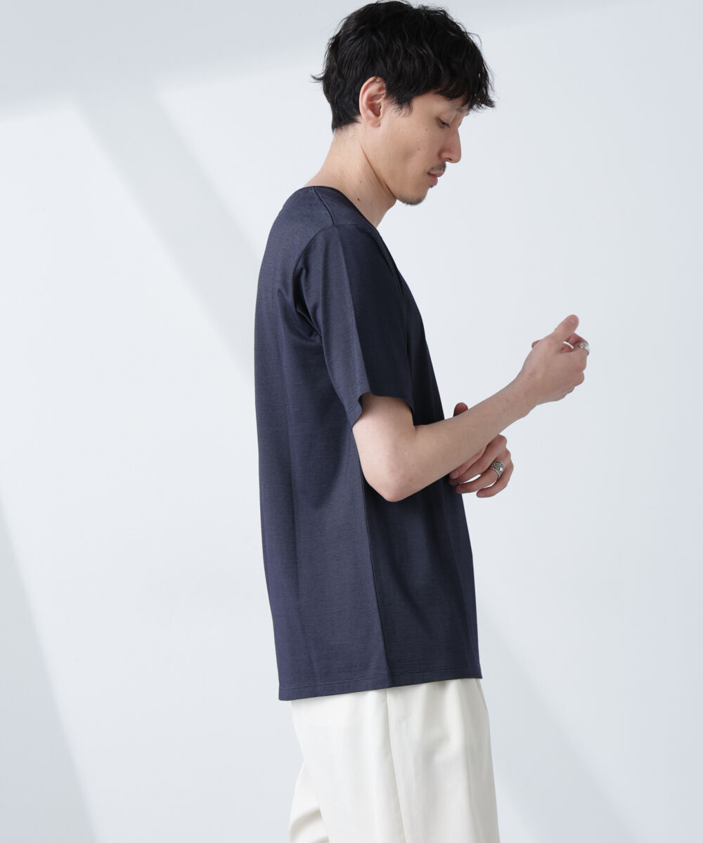 nano･universe「ソラーロライトストレッチクルーネックTシャツ(セットアップ可)」|Tシャツ・カットソー|