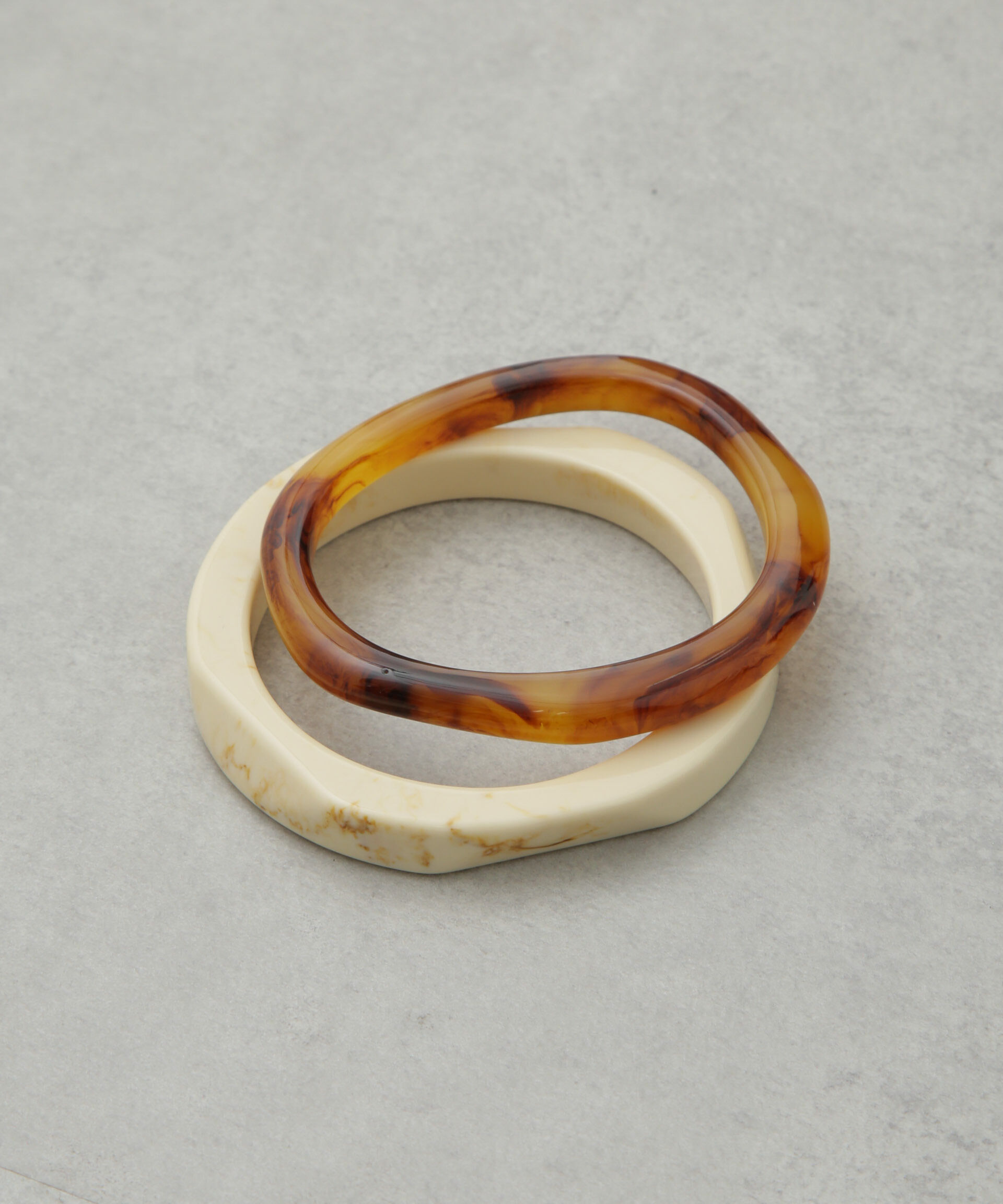 nano･universe「バイカラーコンビバングルセット」|ブレスレット・バングル|