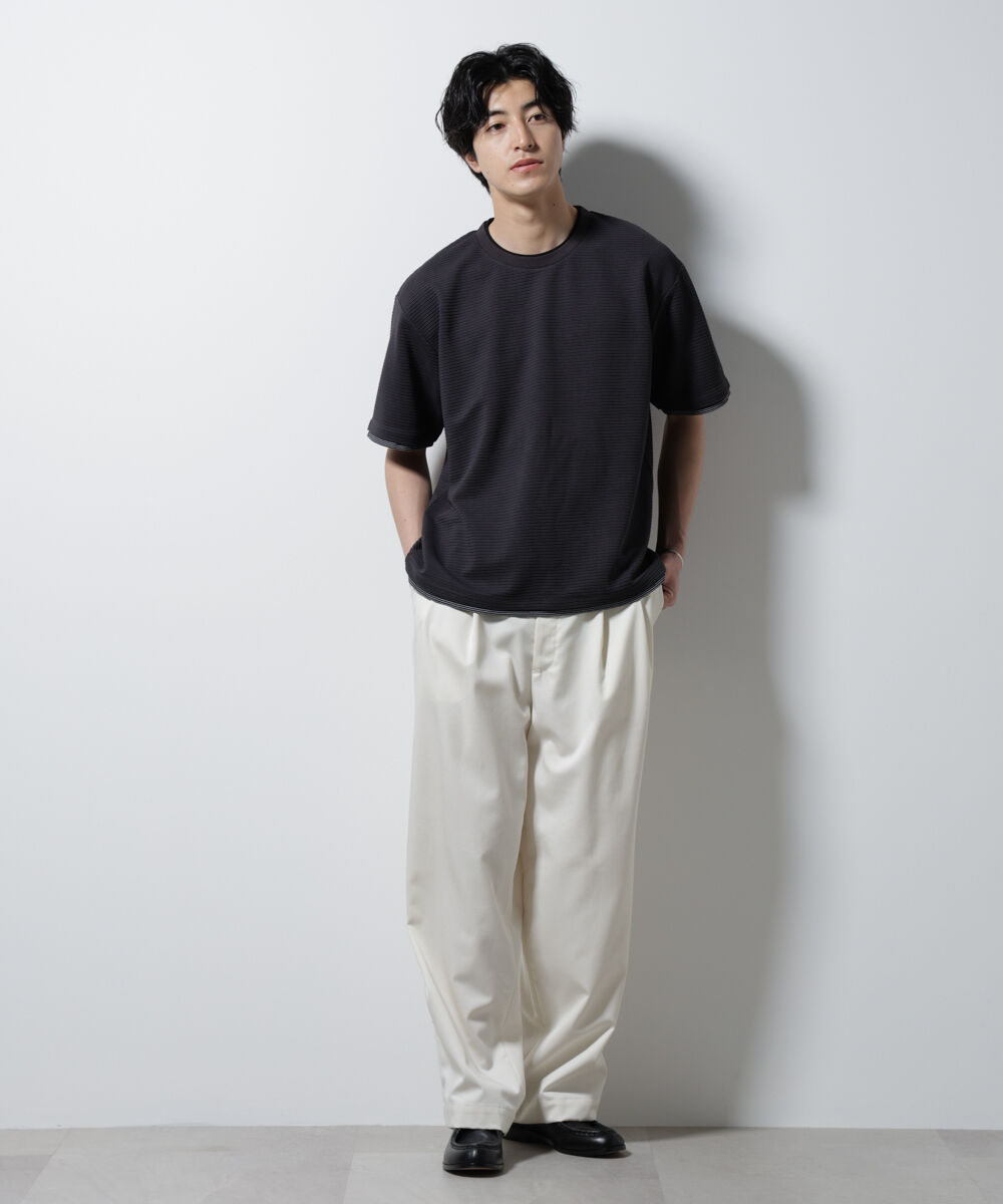 nano･universe「ガーターフェイクレイヤードTシャツ 半袖」|Tシャツ・カットソー|