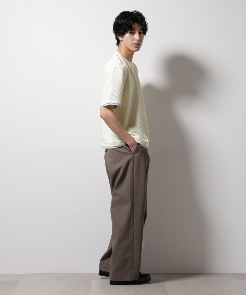 nano･universe「ガーターフェイクレイヤードTシャツ 半袖」|Tシャツ・カットソー|