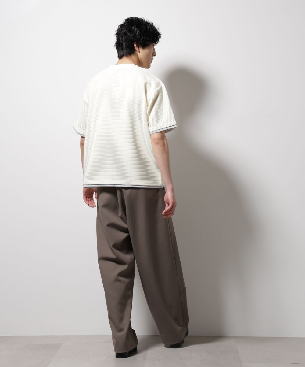 nano･universe「ガーターフェイクレイヤードTシャツ 半袖」|Tシャツ・カットソー|