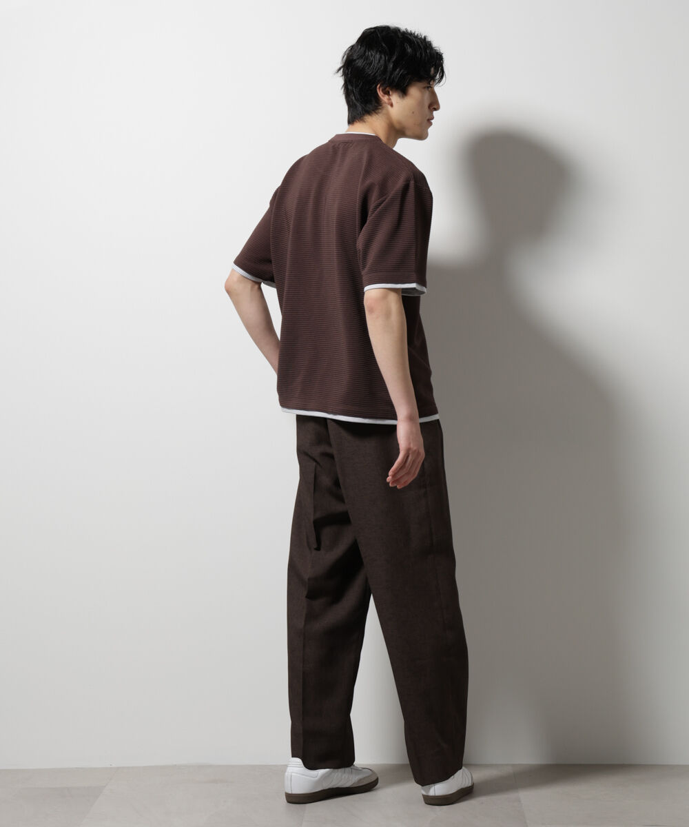 nano･universe「ガーターフェイクレイヤードTシャツ 半袖」|Tシャツ・カットソー|