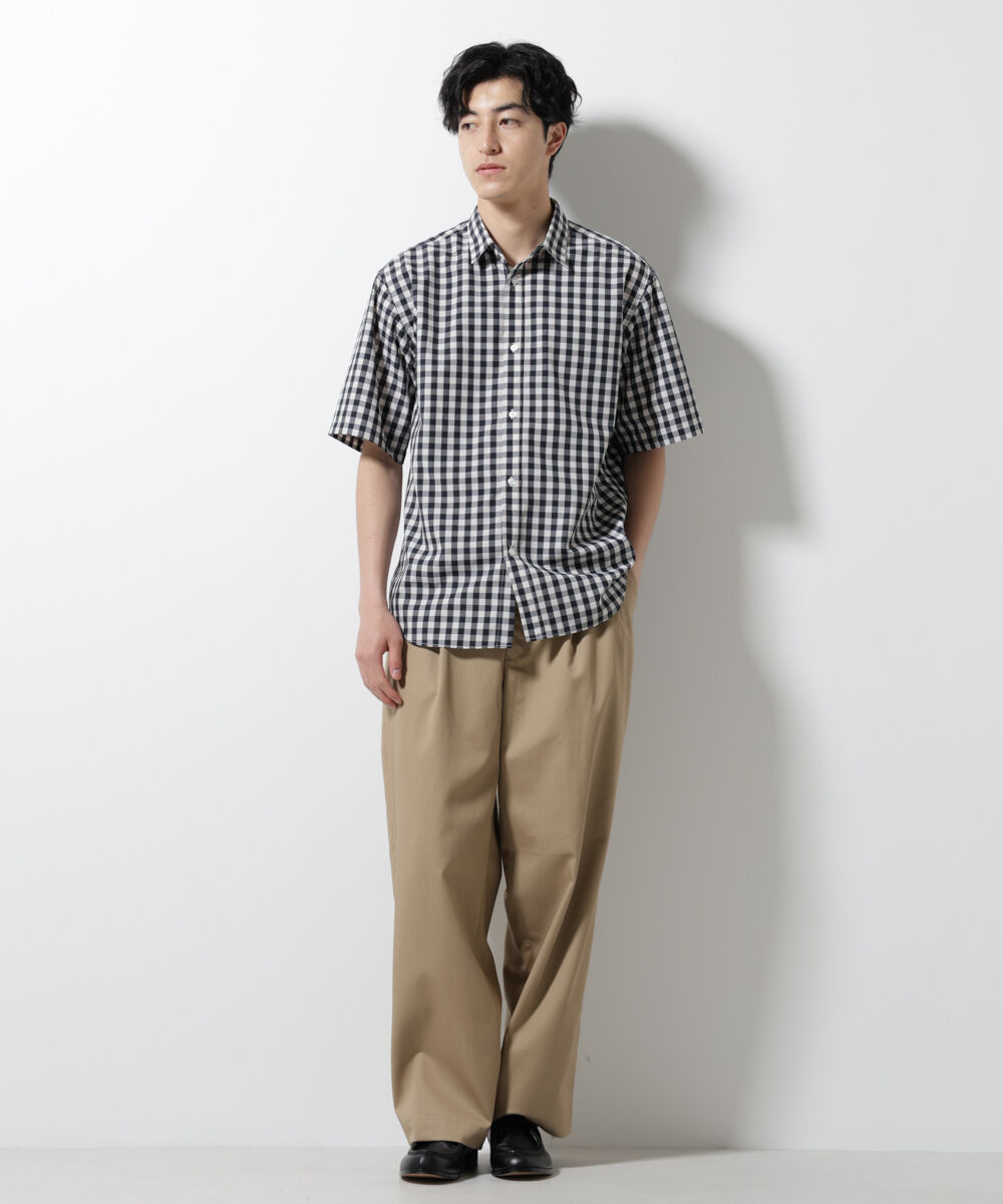 nano･universe「オリジナルギンガムシャツ 半袖」|シャツ・ブラウス|