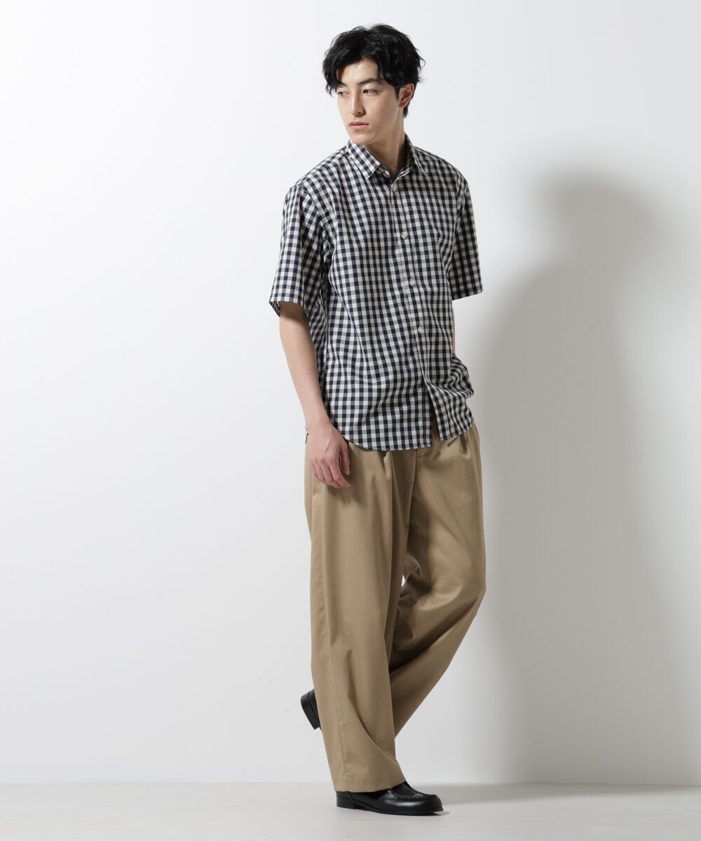 nano･universe「オリジナルギンガムシャツ 半袖」|シャツ・ブラウス|