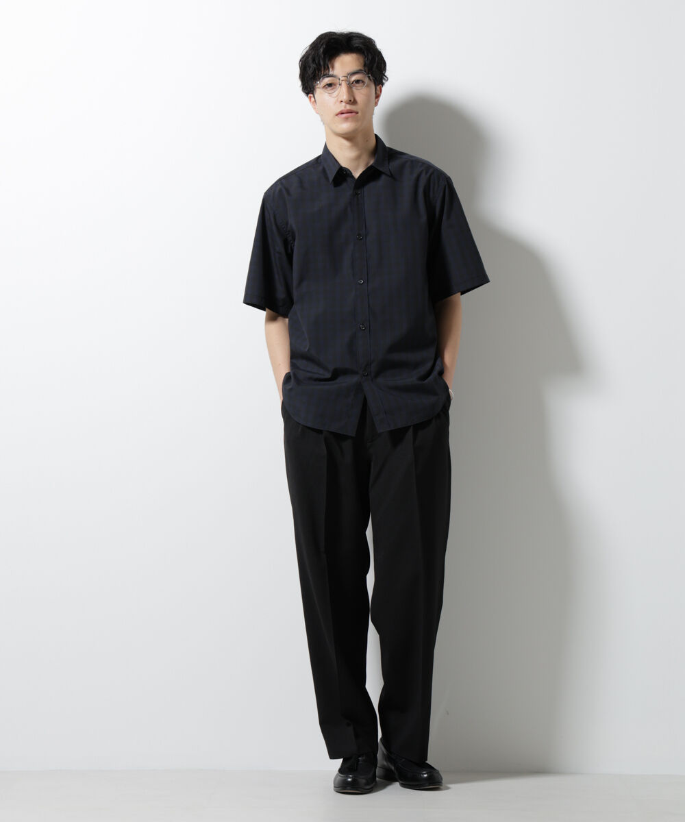 nano･universe「オリジナルギンガムシャツ 半袖」|シャツ・ブラウス|