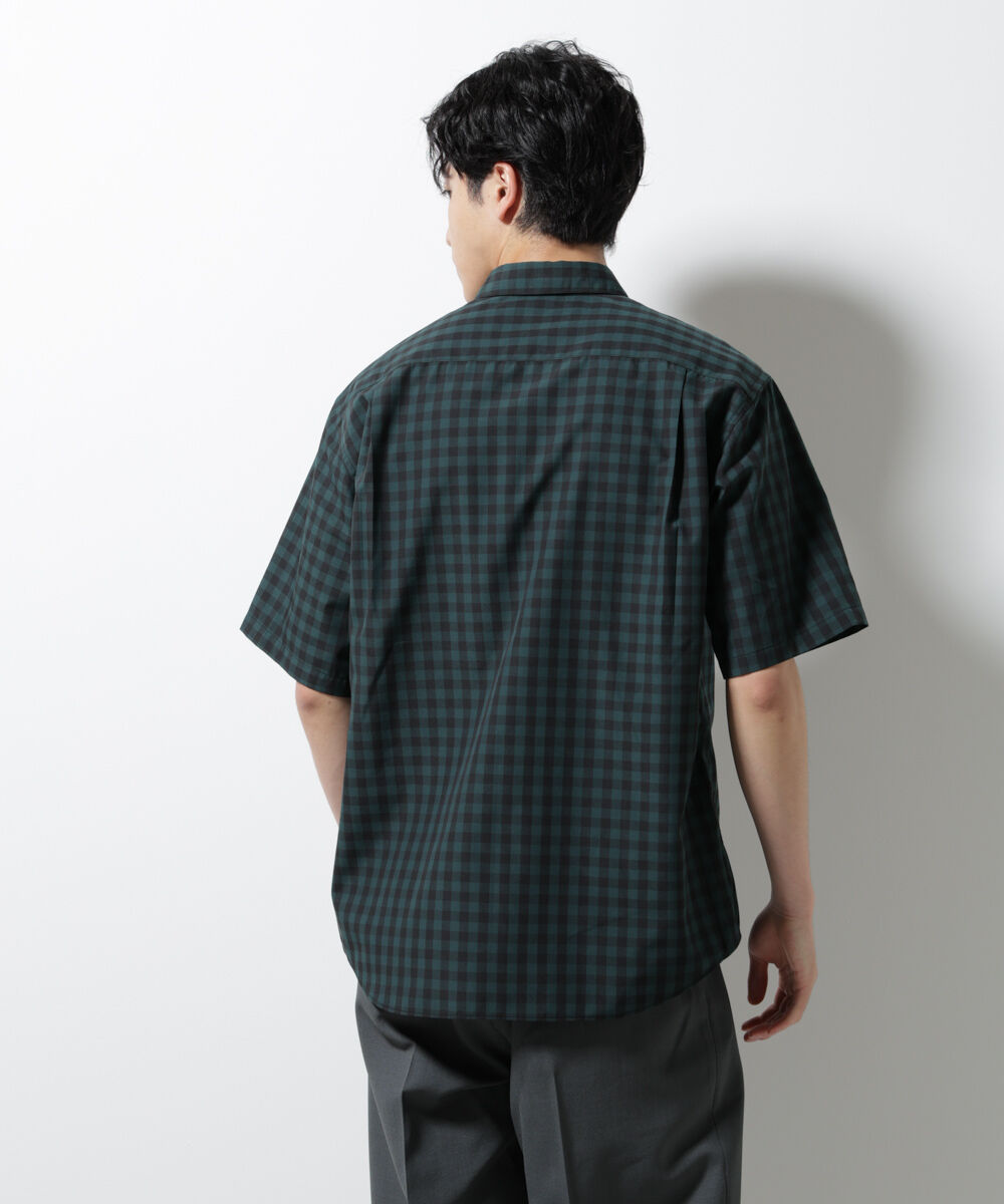 nano･universe「オリジナルギンガムシャツ 半袖」|シャツ・ブラウス|