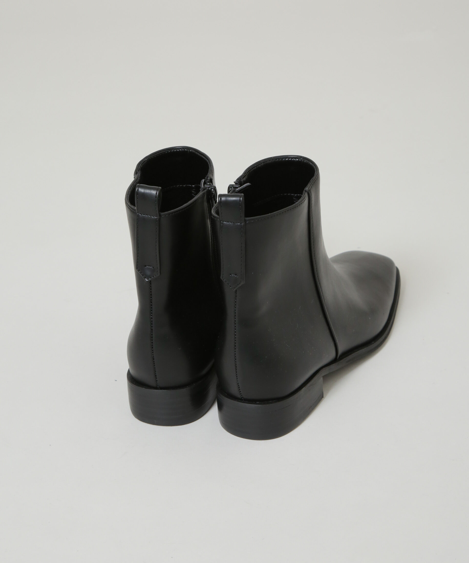 nano･universe「スクエアトゥフラットブーツ」|ビジネス・ドレスシューズ|