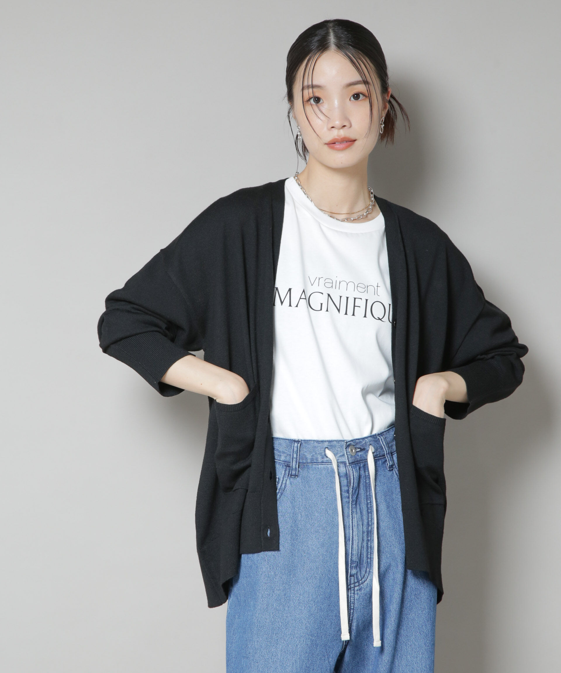 nano･universe「毛玉抑制ニットカーディガン(セットアップ可)」|ニット・セーター|