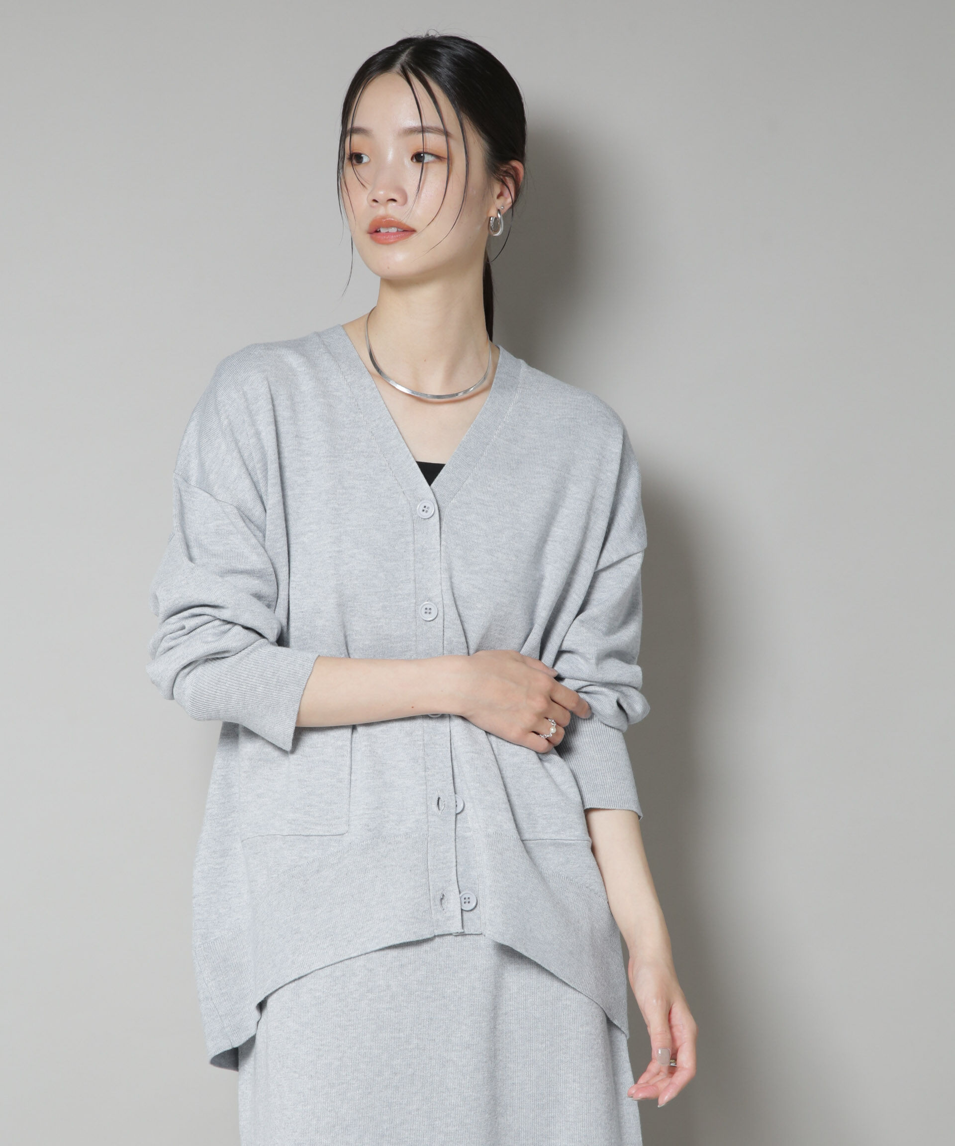 nano･universe「毛玉抑制ニットカーディガン(セットアップ可)」|ニット・セーター|