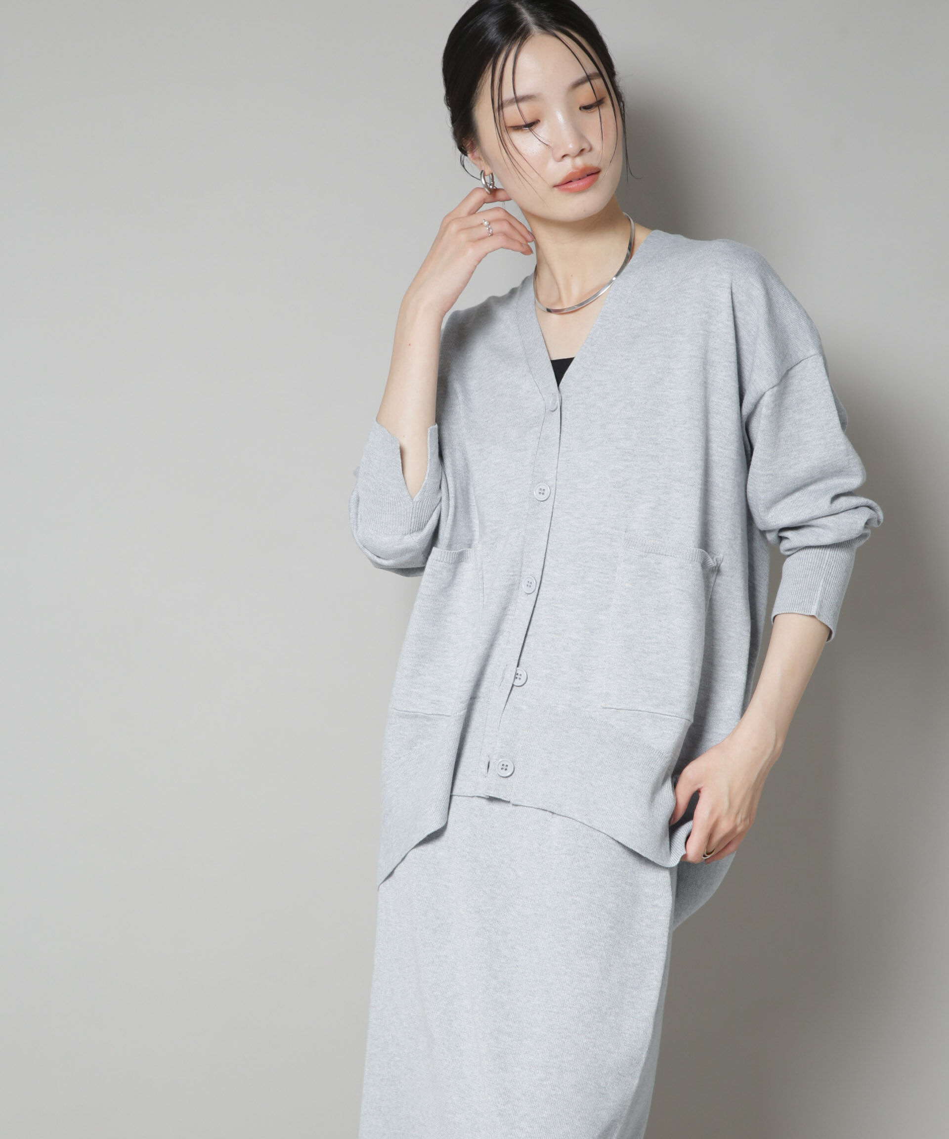 nano･universe「毛玉抑制ニットカーディガン(セットアップ可)」|ニット・セーター|